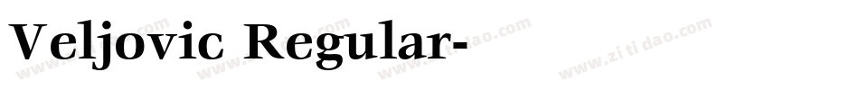 Veljovic Regular字体转换